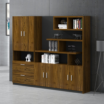 Wood Filing Cabinet Office Information Cabinet Office Bookcase Archives Cabinet Aluminum Alloy Glass Door Five Floors Bookcase With Lock