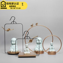 Modern new Chinese style feng shui porch crafts decoration creative home Model Room soft decorations