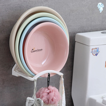 Home home washbasin rack Bathroom wall-mounted hanging basin artifact punch-free bathroom strong hook bathroom storage rack