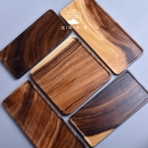 Words Benhu Walnut Wood Trays Solid Wood Jug Bearing Minima Hotel Tea Tray Monolayer Tea Spot Tray Rectangular Home Dry Foam Table