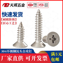 M3 5- M6 3mm 304 stainless steel self-tapping screw Phillips flat head screw countersunk Wood tooth screw self-tapping nail