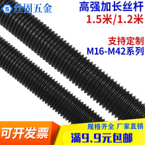  National standard extended screw 8 blackened full threaded screw M16M20M24M30M42 one meter five one meter two