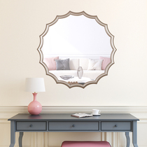 Vanity mirror European special-shaped makeup mirror porch wall decoration wall hanging round decorative mirror toilet desktop bathroom mirror