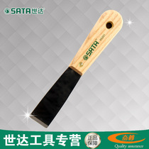 Shida hardware tools wooden handle scraper putty knife blade blade cleaning putty knife spatula 95201