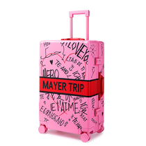 Japan MAYERTRIP heart print series graffiti luggage female ins Net Red fashion lever travel password box