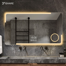 Yishare wall bathroom mirror smart Bluetooth touch screen bathroom led with light hanging wall mirror