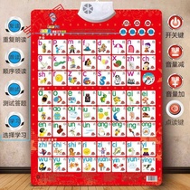 Children learn the Chinese Pinyin alphabet with the sound wall chart spelling training to make a full set of first-grade initials and vowels