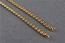 Imported High Quality Chain Womens Satchel Chain Pure Copper Vacuum Plated 18k Gold Polished Lantern Chain Snake Pattern