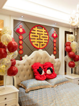 Net red wedding Wedding wedding room decoration floor steam balloon floating background wall column arrangement table floating bracket Package package