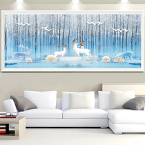 Morning deer cross stitch 2021 new fortune deer living room simple and substantial atmosphere elk cross stitch thread embroidery bedroom