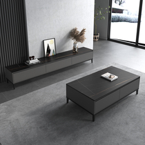 Italian minimalist rock board coffee table TV cabinet combination Nordic small apartment living room furniture light luxury floor cabinet combination wall cabinet