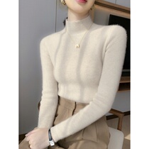 Boo Pala 100% pure cashmere half high collar short autumn winter classic slim base sweater cashmere sweater cashmere sweater women