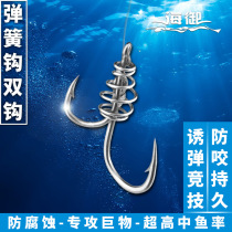 Competitive spring spring double hook fishing gear fishing barbed God hook Eastney anti-decoupling imported fishing hook