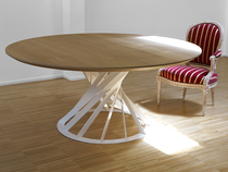 Simple Nordic solid wood round dining table wrought iron personality restaurant coffee bar small round table large round table customization