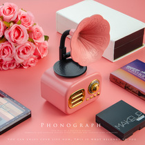 Retro bluetooth speaker creative gift mini outdoor subwoofer mobile phone radio phonograph ft05 card audio