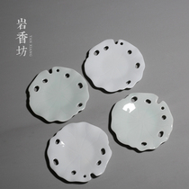 Yan Xiangfang fat white ceramic tea cup mat Tea Cup heat insulation pad kung fu tea ceremony accessories