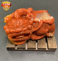 Yunnan Natural Jade Yellow Dragon Jade Bully King Leopard handlebar Handlebar Play Piece Big Number Leather Cuu Three Color Old Material Delivery Certificate