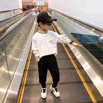 Childrens clothing boys long sleeve T-shirt spring and autumn clothes 2021 new childrens cotton base shirt Korean version of foreign-style clothes tide