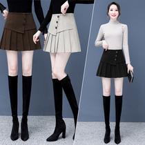 High waist hair and skirt dress female winter 2022 new fashion skirt winter skirt half skirt