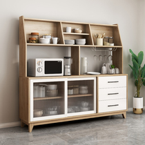 Solid wood dining side cabinet wine cabinet integrated by wall Home Restaurant Dining Room modern minimalist tea Water cabinet Nordic Cupboard Living Room