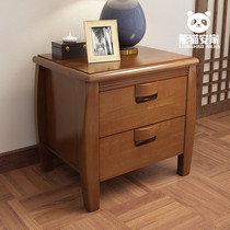 New Chinese style solid wood bedside table complete simple modern with lock full full full economic economy bedside small cabinet lockers