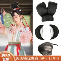 Ancient costume Hanfu performance fairy flying Tan collar wig bag double hair bun Tang Dynasty Imperial Concubine Dunhuang classical dance modeling