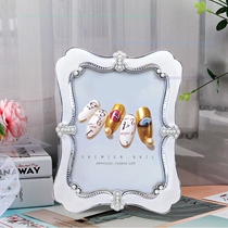 Nail tool White photo frame color plate high-end Nail Polish glue color card display board rack book sample work table