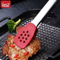 Non-stick pan kitchen silicone anti-scalding stainless steel food clip Bread dish food barbecue meat spicy hot steak clip