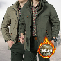 Winter thickened jacket mens outdoor casual loose jacket jacket mens middle-aged plus velvet mens coat spring and autumn