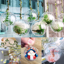 Transparent plastic hollow round ball acrylic suspended ceiling Kindergarten shop arranged hanging decoration shop window decoration pendant pendant ball