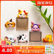 Switch stickers wall stickers childrens room creative cute animal socket panel decorative stickers household resin three-dimensional protective cover