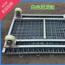 Bin Storage Cage With Cover Logistics Spot Ac Style Metal Iron Iron Hamper Metal Wire Transfer Car Tray with wheel folding box
