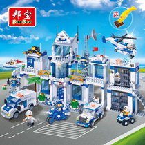 Bunbao Police Police Car Building Blocks 8353 Enlightenment Less Children Boy Assembled Puzzle Toys 6-7-10-12 years old