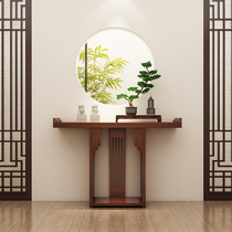 New Chinese style solid wood porch table Zen table porch cabinet against the wall narrow table into the house