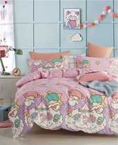 Angel baby girl bedding four-piece Gemini princess bed sheet quilt cover pillowcase size can be customized