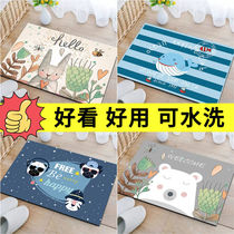 Door mat Door change insole New Chinese carpet doormat Home light luxury household floor mat Dirt-resistant rubable mat