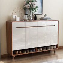 Painted shoe cabinet can be seated at the door of the home simple and modern solid wood ribbon changing shoe stool entry into the home against the wall porch
