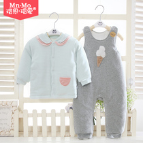 Love baby pants set winter baby padded cotton to keep warm out newborn cotton clothes Han