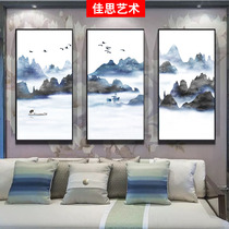 New Chinese painting Landscape Guest Restaurant Wall Hung Painting Xuan Guan Electric Meter Box Book House Bedroom Modern Decoration Painting