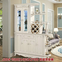 European style pastoral living room partition cabinet Hall Cabinet wine cabinet porch cabinet screen double-sided cabinet bag installation