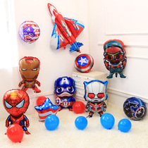 Captain America Iron Man aluminum foil aluminum film balloon children adult birthday party theme balloon arrangement decorations