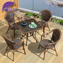 Balcony Tea Table Home Small Tea Table Outdoor Tea Table And Chairs Combined Patio Terrace Terrace Tea Table Casual Outdoor Garden Tenchair