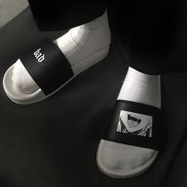 funckfasss homemade-sweet tongue-black and white-slippers
