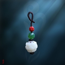 Upscale custom car key pendant adornment Bodhi lotus pendant lady in car jade agate hanging decoration