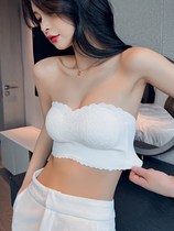 Insectitive sequence shoulderless bra with braces and small breasts gathered without steel rings and thin money to prevent sliding and smearing chest-covered invisible sexy lingerie woman