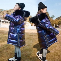 next sara girl down jacket 2021 Winter new foreign style new thick childrens disposable coat long