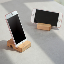 Lazy double slot beech wood mobile phone base mobile phone holder creative tablet Apple mobile phone holder wooden universal mobile phone holder