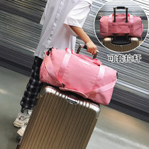Short-distance travel bag womens hand luggage bag mens dry and wet separation training bag large-capacity lightweight sports fitness bag tide