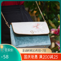 Tangbunny fresh fashion creative velvet bag handmade fabric diy embroidery fabric material bag non-finished