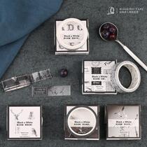 The lover of the faith black and white series of handbook diary around DIY domestic can tear creative and paper tape